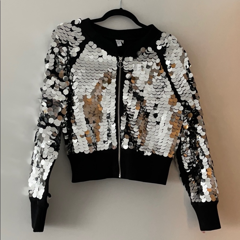 Large Sequin Bomber Jacket